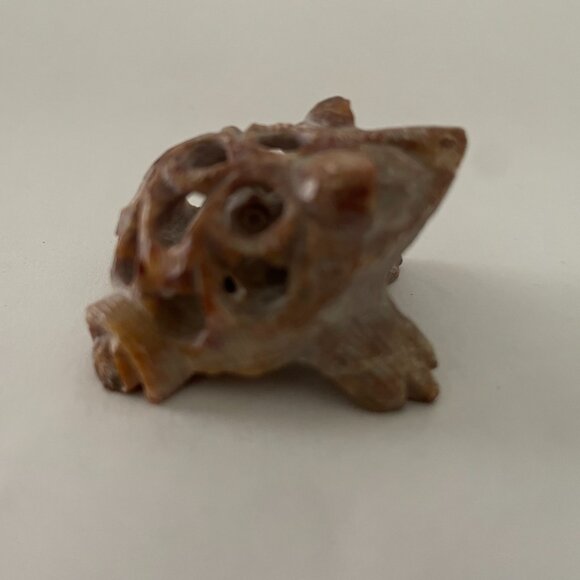 Hand-Carved Stone Frog Figurine – Rustic Miniature Sculpture - Picture 4 of 5